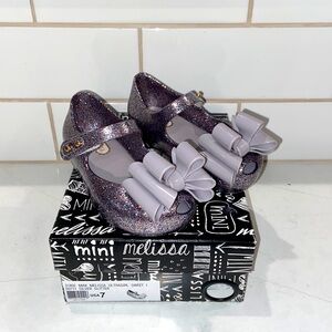 Mini Melissa ultragirl Sweet I silver glitter size toddler 7